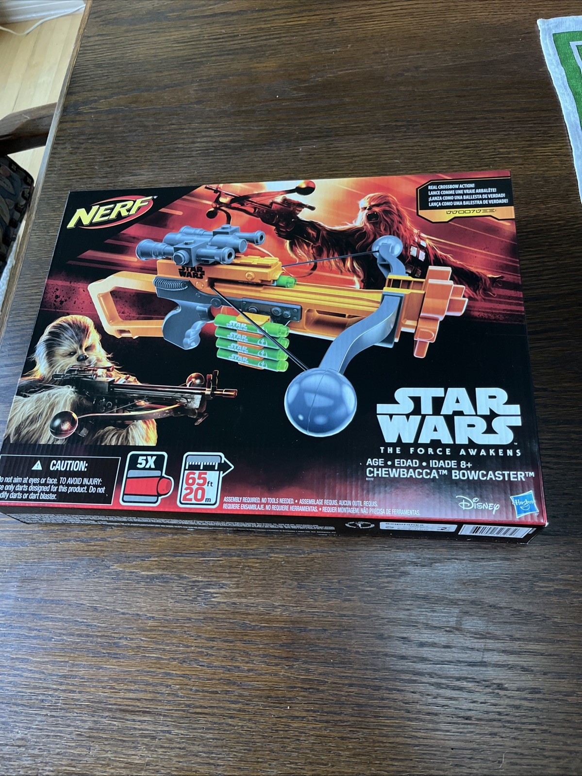 New 2015 Hasbro Nerf Star Wars Force Awakens Chewbacca Bowcaster NEVER OPENED