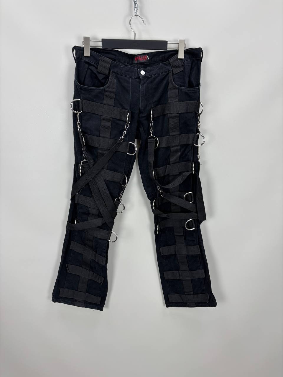 Mens gothic punk Y2k Jeans Aderlass Size 34/36 Color Black