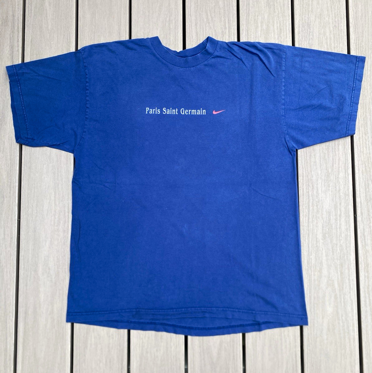 RARE Vintage Paris Saint Germain Nike Soccer t-shirt Navy Size XL