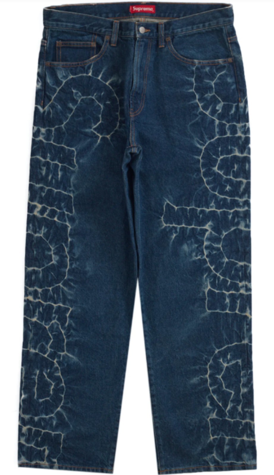 New Supreme Shibori Loose Fit Jean Rigid Indigo Supreme Jeans Size 34