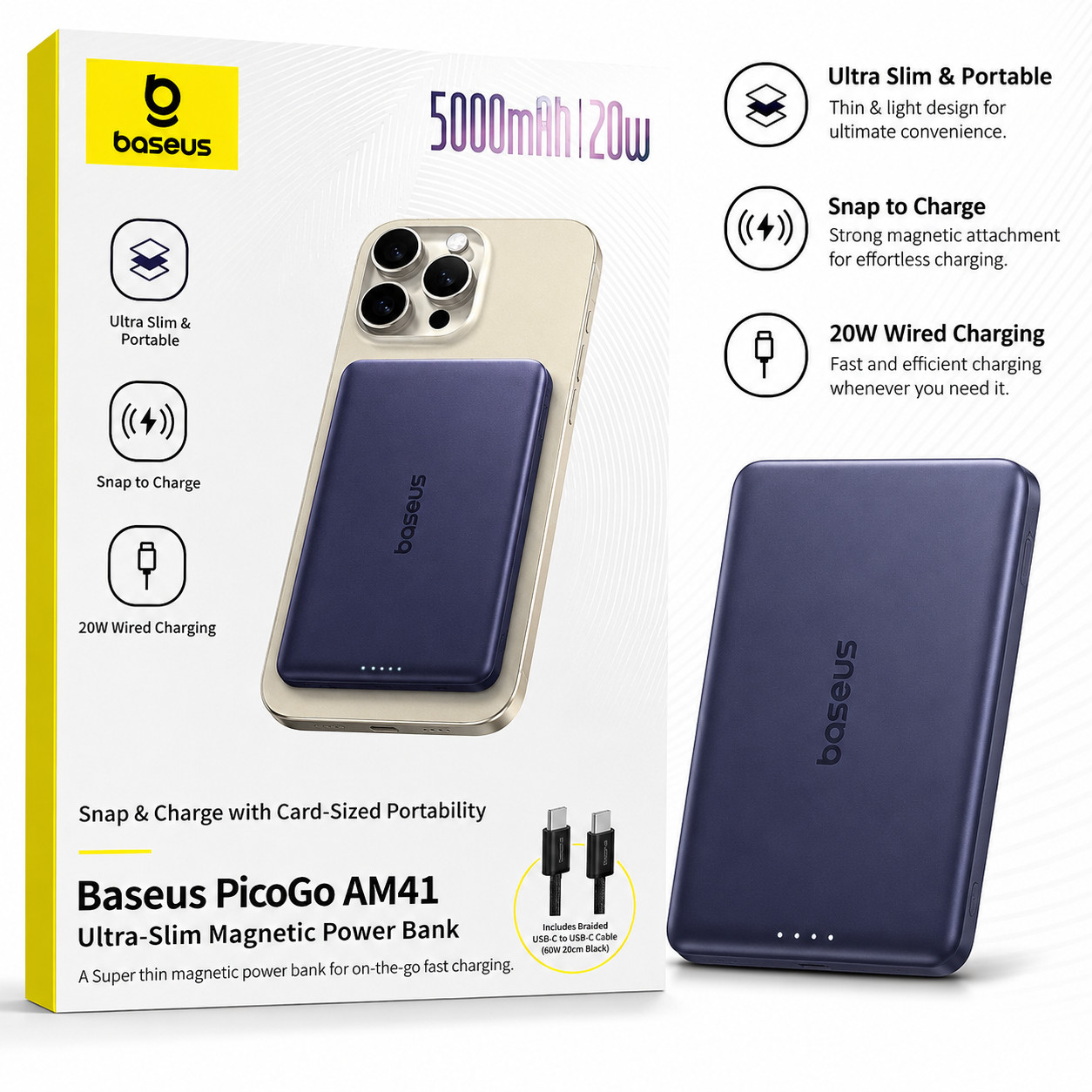 Baseus Picogo Power Bank, 0.3\ Baseus Picogo Power Bank, 0.3\