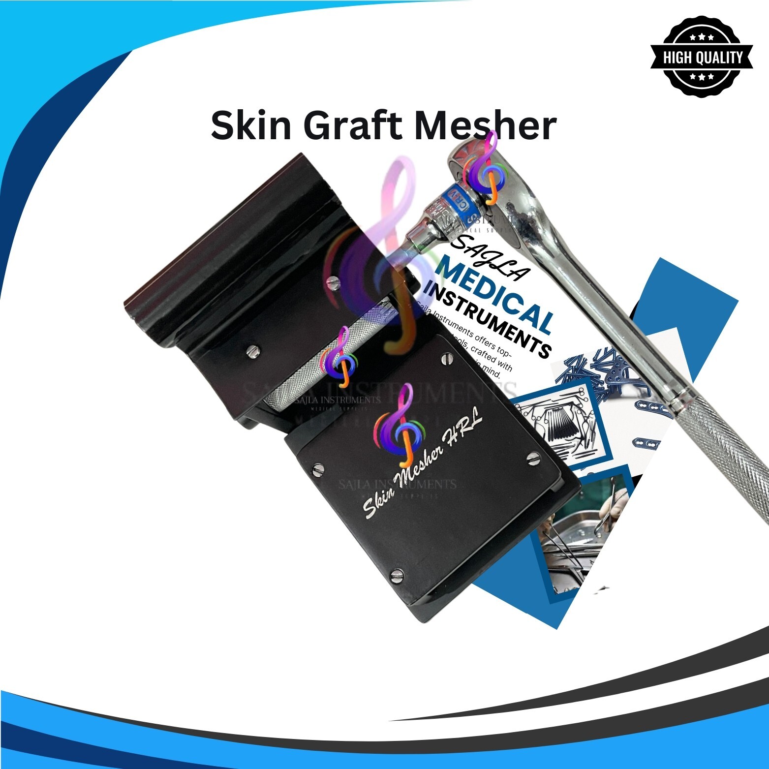 Skin Graft Mesher in premium Black colour Surgical Instruments by Sajla Skin Graft Mesher in premium Black colour Surgical Instruments by Sajla