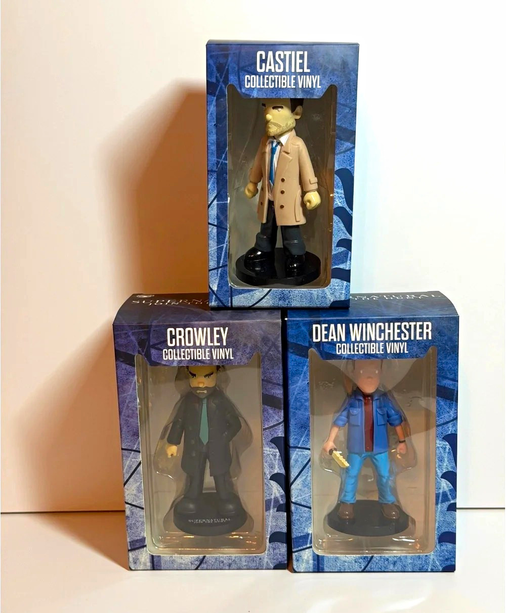 RARE 2018 Supernatural Collectible Vinyl Figures Boxed Castiel Crowley Dean Sam