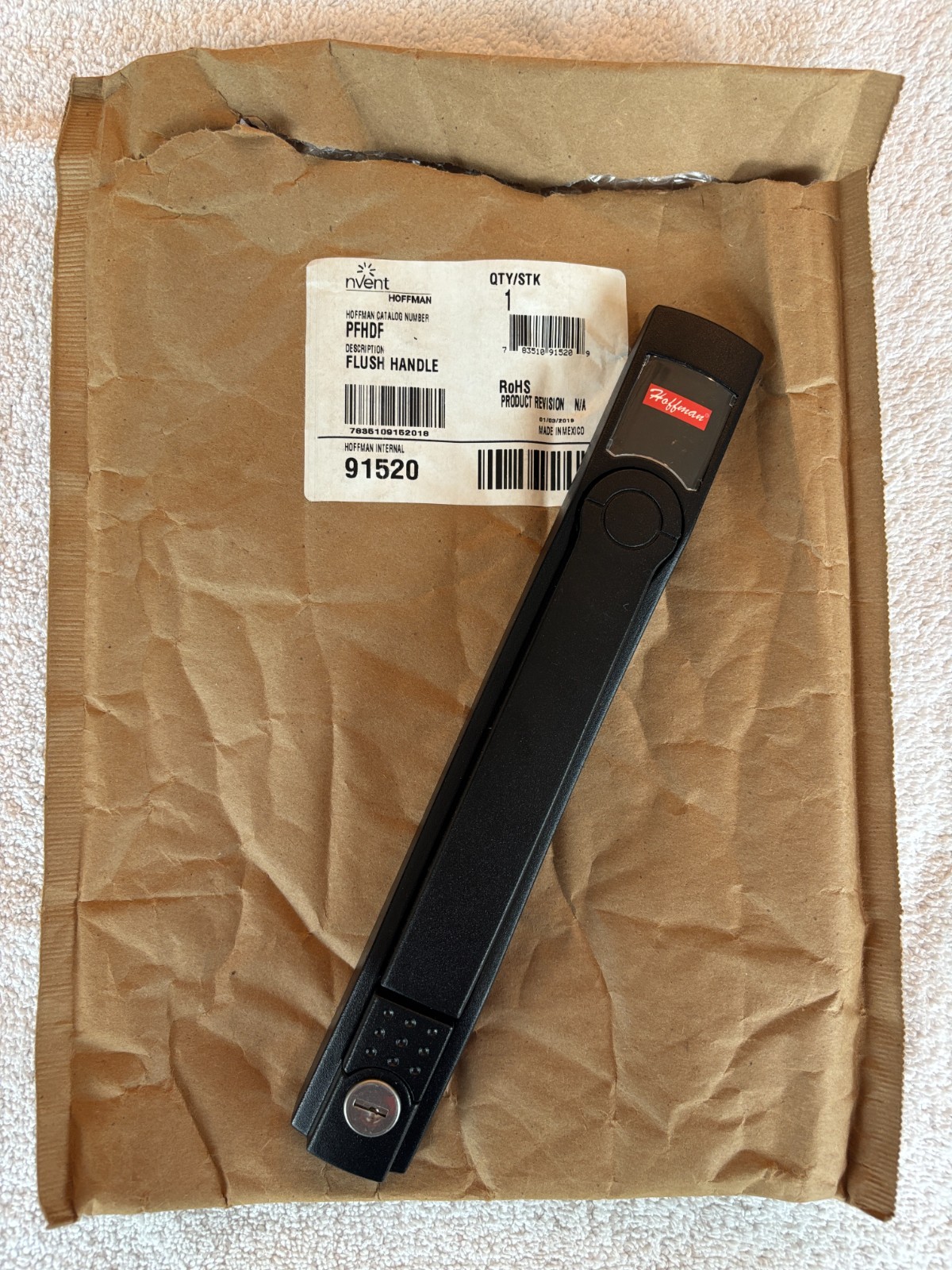Hoffman Nvent PFHDF Flush Handle