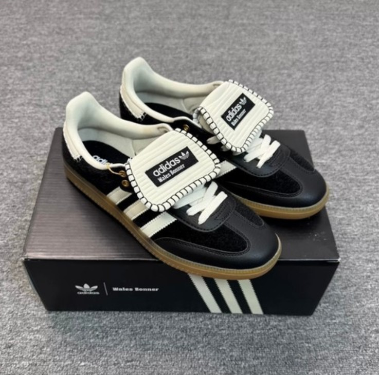 Black WALES BONNER x adidas originals Samba Pony Tonal For US Men\'s Shoes