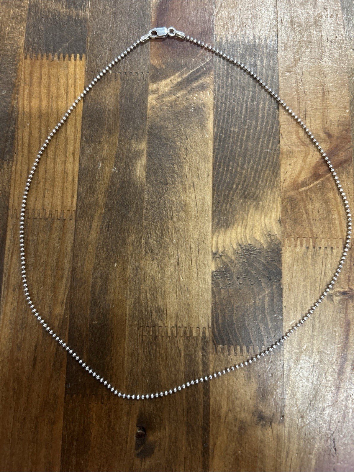 18” Italian Sterling Silver Bead Chain Necklace 3.31 Grams 18” Italian Sterling Silver Bead Chain Necklace 3.31 Grams