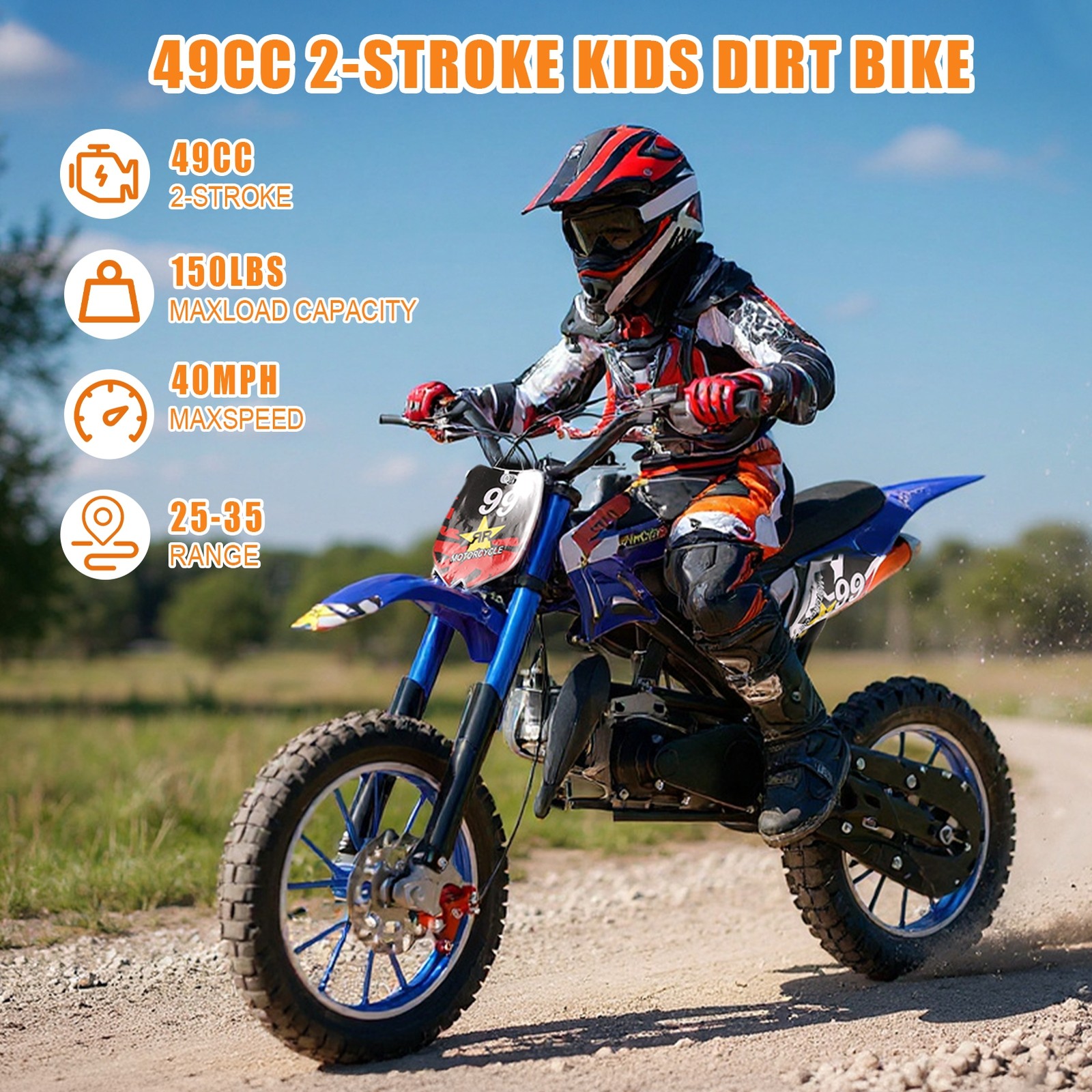 50cc Dirt Bike - KIDS Motocross Sport Gas 2 stroke Engine Motocross Motorcycle 50cc Dirt Bike - KIDS Motocross Sport Gas 2 stroke Engine Motocross Motorcycle