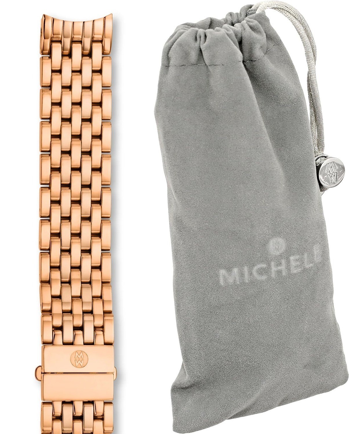 MICHELE CSX SEREIN MINI 12mm 7 LINK Rose  Gold Tone BRACELET MS12FH267715