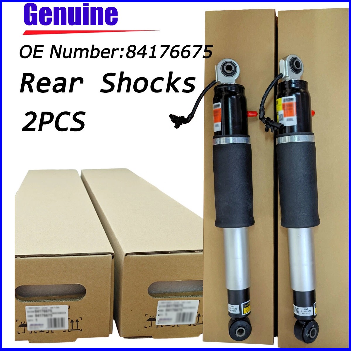 OEM 2X Rear Air Shock Absorbers 84176675 For Escalade Suburban Yukon Tahoe 15-20