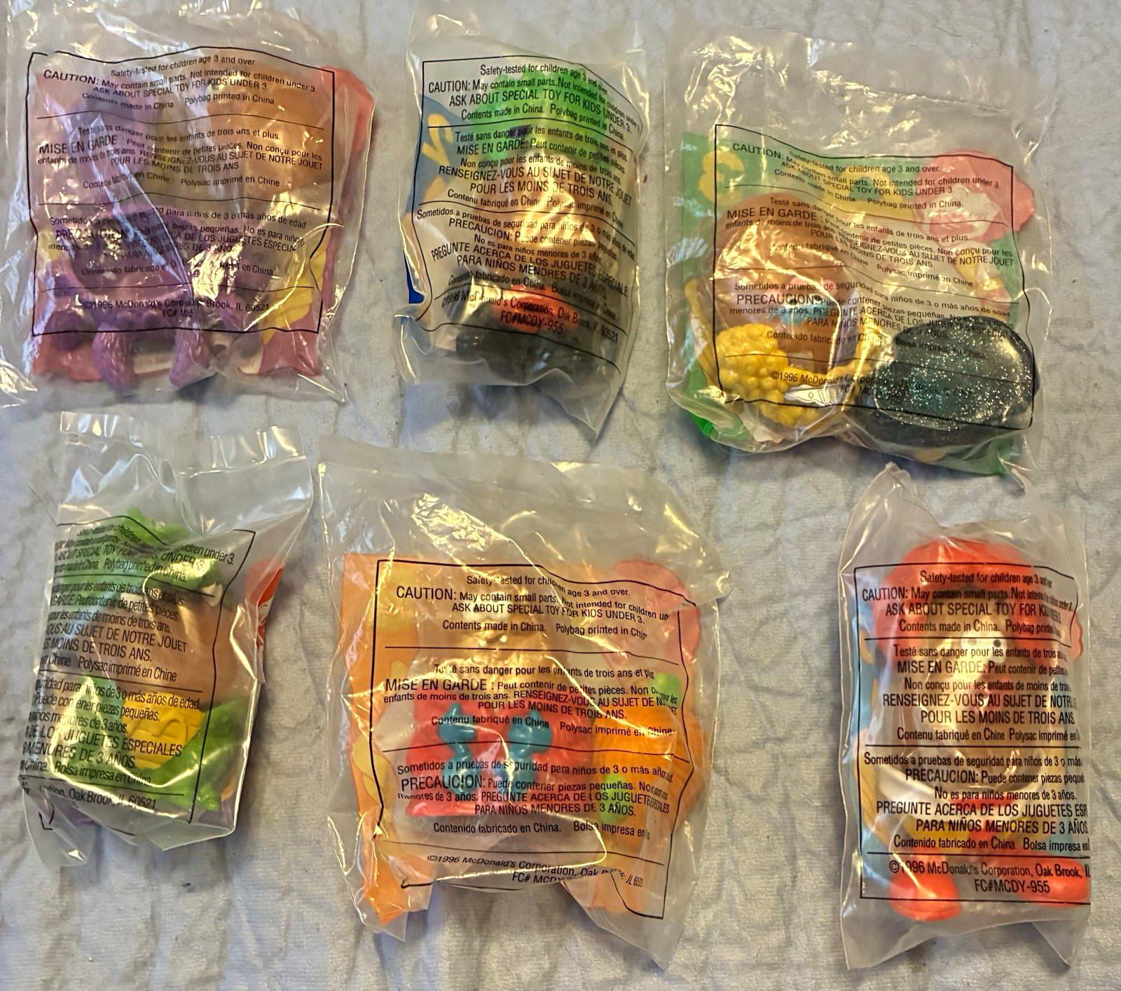 6 McDonald's 1996 Halloween McNuggets un- opened-A Happy-meal box included 6 McDonald's 1996 Halloween McNuggets un- opened-A Happy-meal box included