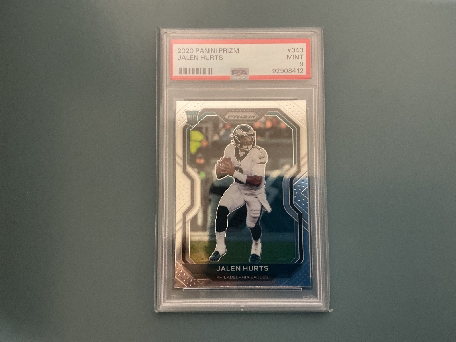 2020 Panini prism Jalen hurts  silver rookie psa 9