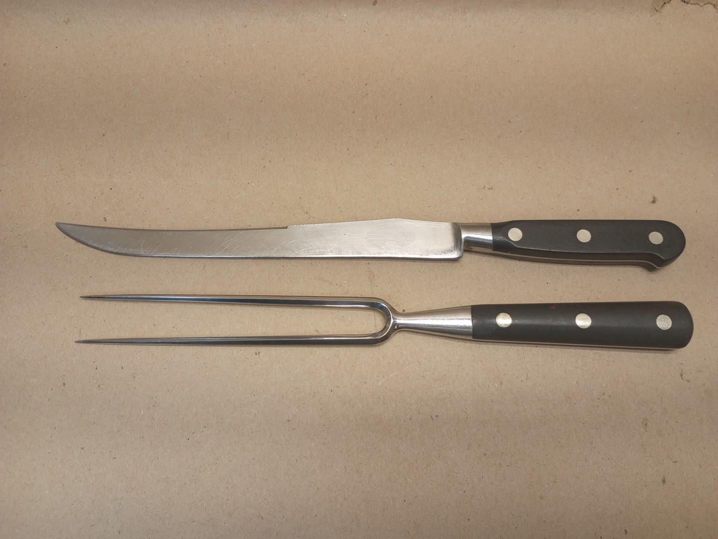 Vintage EKCO ANCIENNE MAISON Hand Forged Knife Set Stainless G2730 & G2768