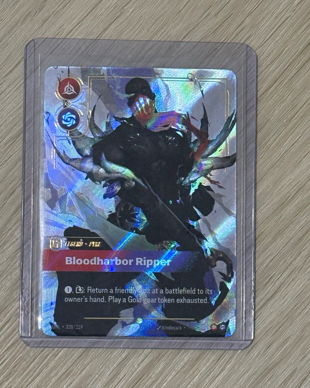 Riot Games Riftbound LoL TCG Unleashed Bloodharbor Ripper 228/219 Foil Rare EN