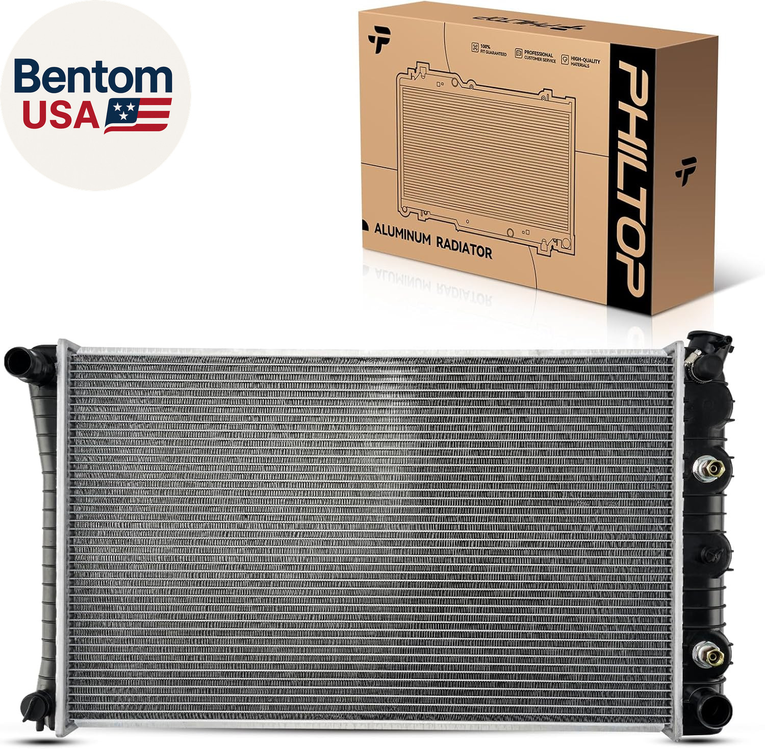 CU161 Aluminum Radiator Compatible with 1965-1990 Buick, Oldsmobile 1968-1982 Ca