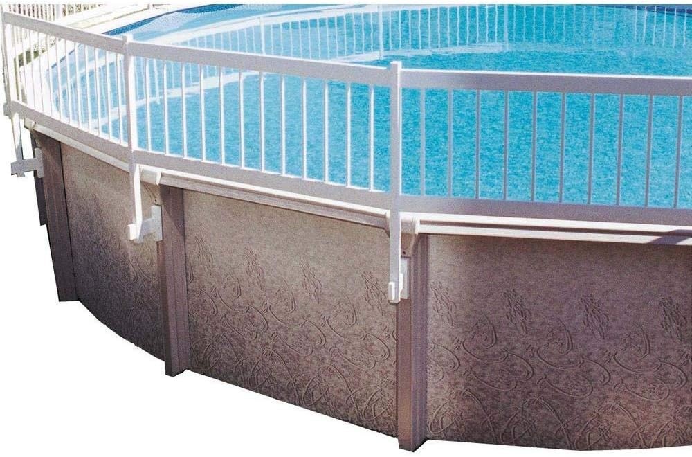 Blue Wave Above Ground Pool Fence Base Kit A 8 Sections Base kit W/ 8 vinyl