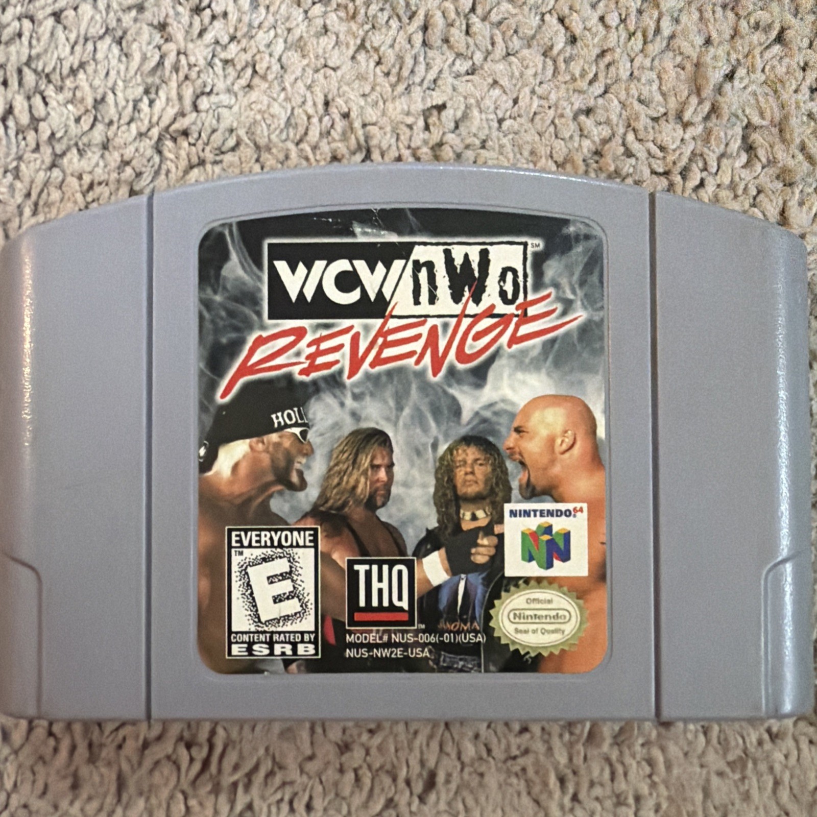 THQ WCW/nWo Revenge Nintendo 64 N64 Game Cartridge NTSC-U/C E Everyone