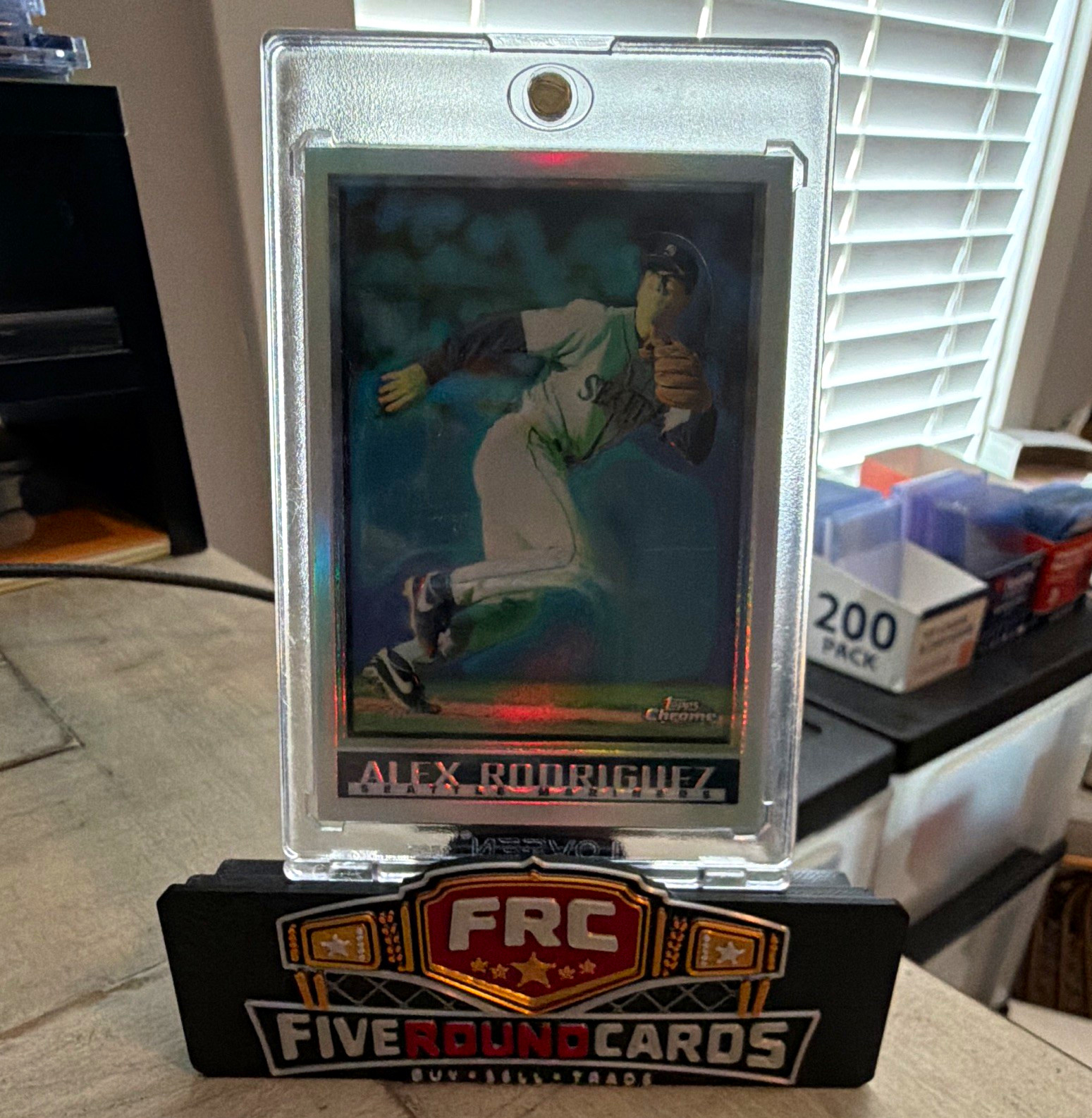 Topps Chrome 1997 Alex Rodriguez Refractor #296 Seattle Mariners Topps Chrome 1997 Alex Rodriguez Refractor #296 Seattle Mariners