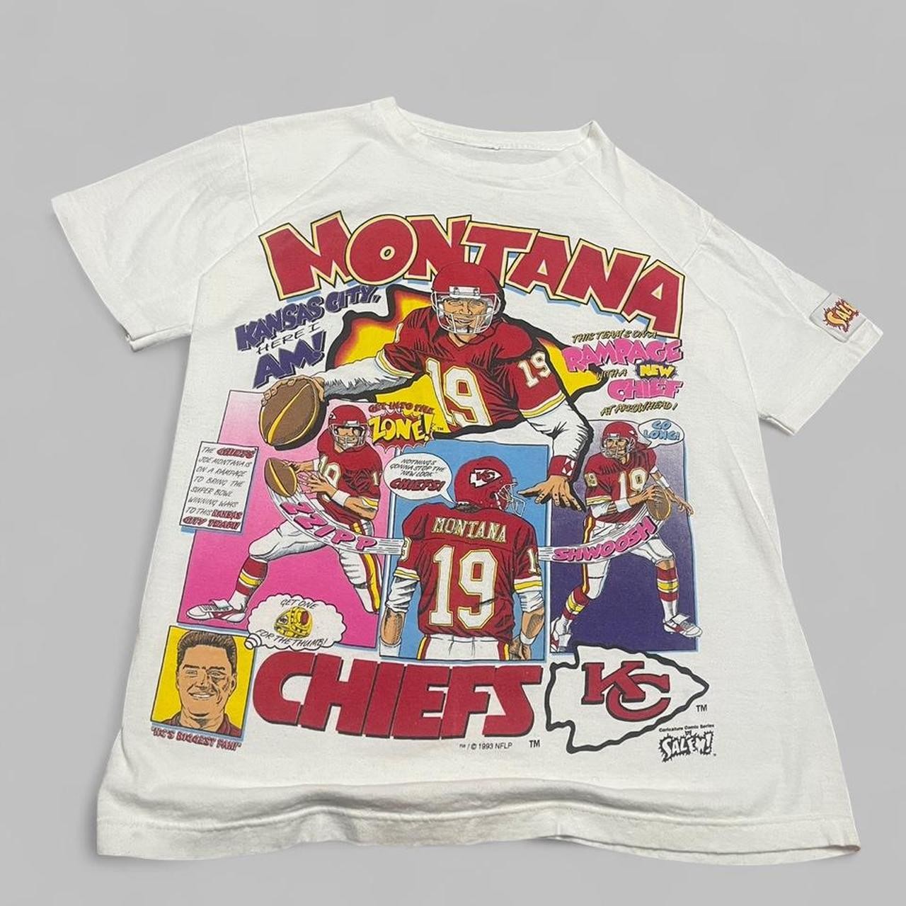 Remake 90’s 1993 NFL Kansas City Chiefs Joe Montana T shirt Unisex HN6532