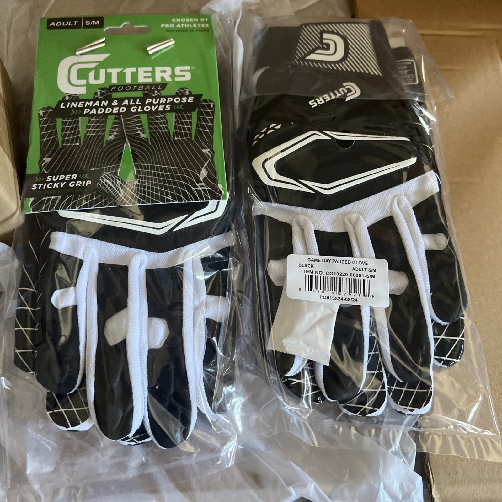 Cutters Game 2.0 Padded Glove Lineman All Purpose Adult S/M Buy 3 Get 1 Free