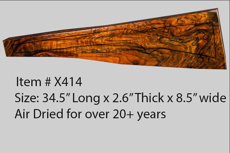 Exhibition Turkish Walnut rifle stock gun blank, X414