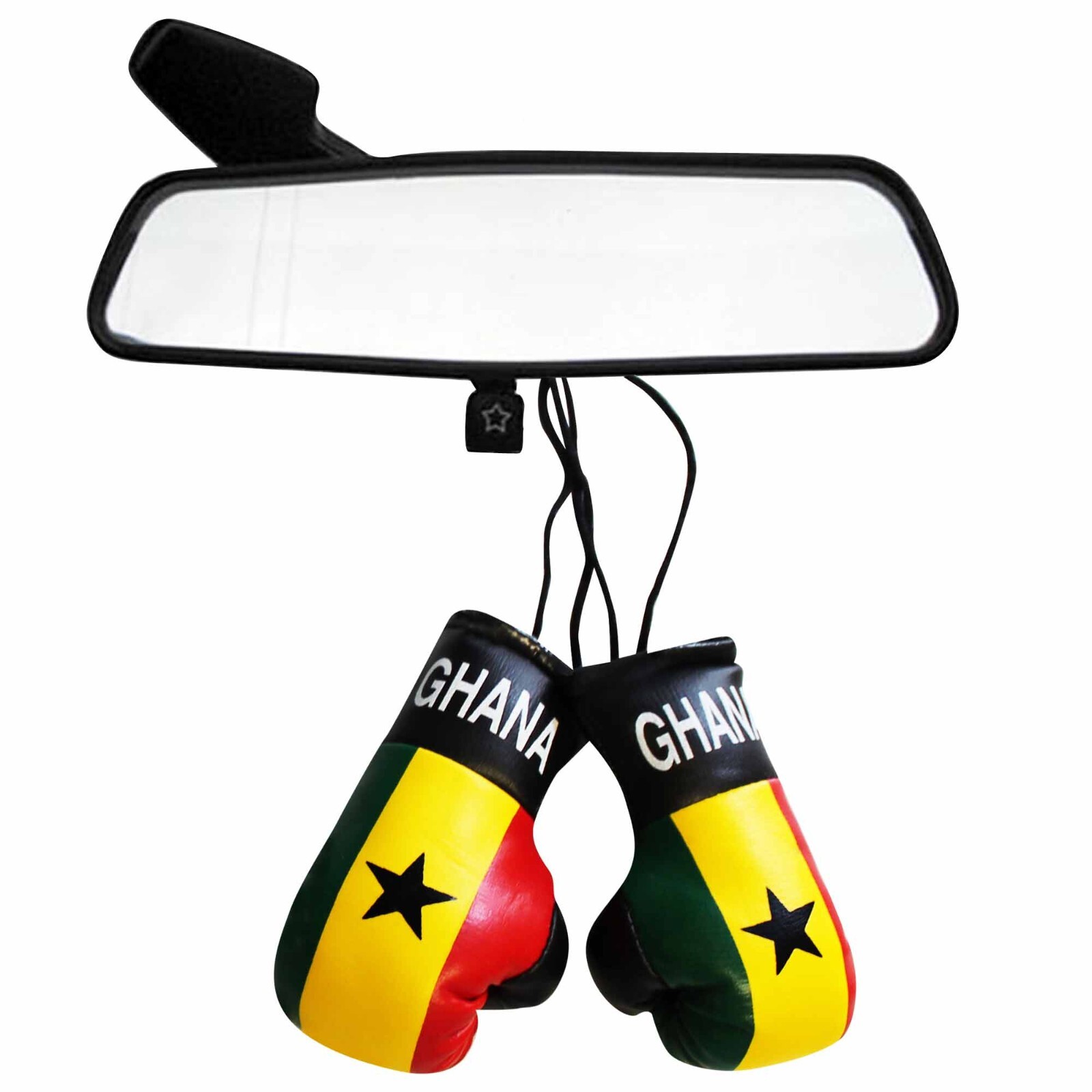 New Ghana Flag Mini Leather Boxing Gloves for the Home or Car, Ghana Car Gloves