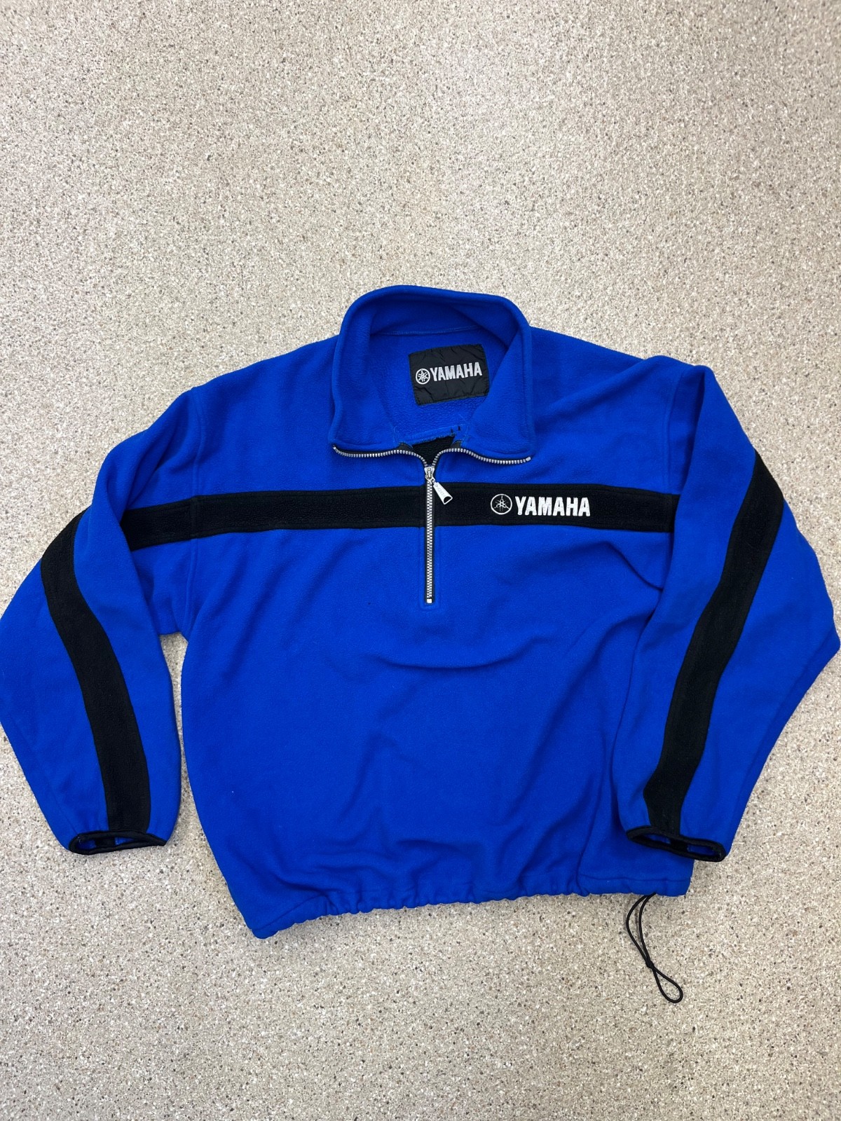 Mens XL Vintage Blue YAMAHA Quarter Zip Fleece