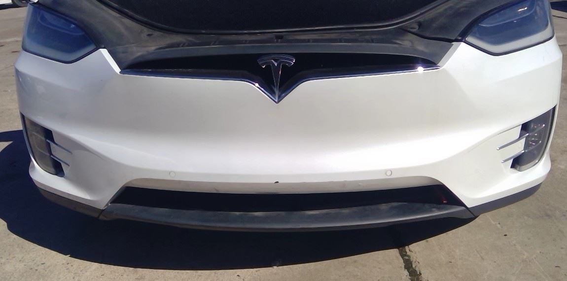 2016-2020 Tesla Model X Front Bumper Cover Assembly PPSW Pearl White Grade C
