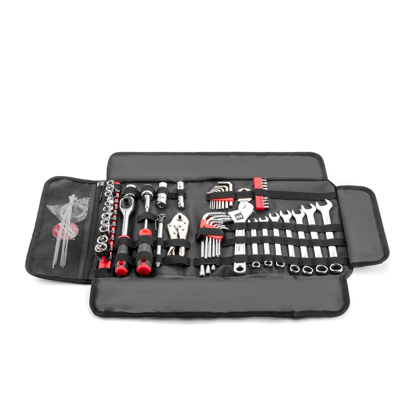 Mofun 64-Piece Motorcycle Tool Kit with Roll Pouch for Harley Motorcycles