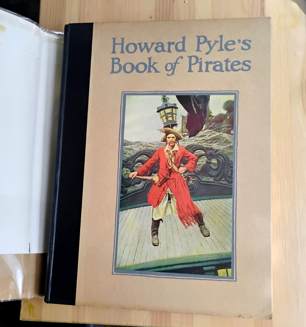 HOWARD PYLE\'S BOOK OF PIRATES 1921 w/ Orig DJ Color Plates Illustrated