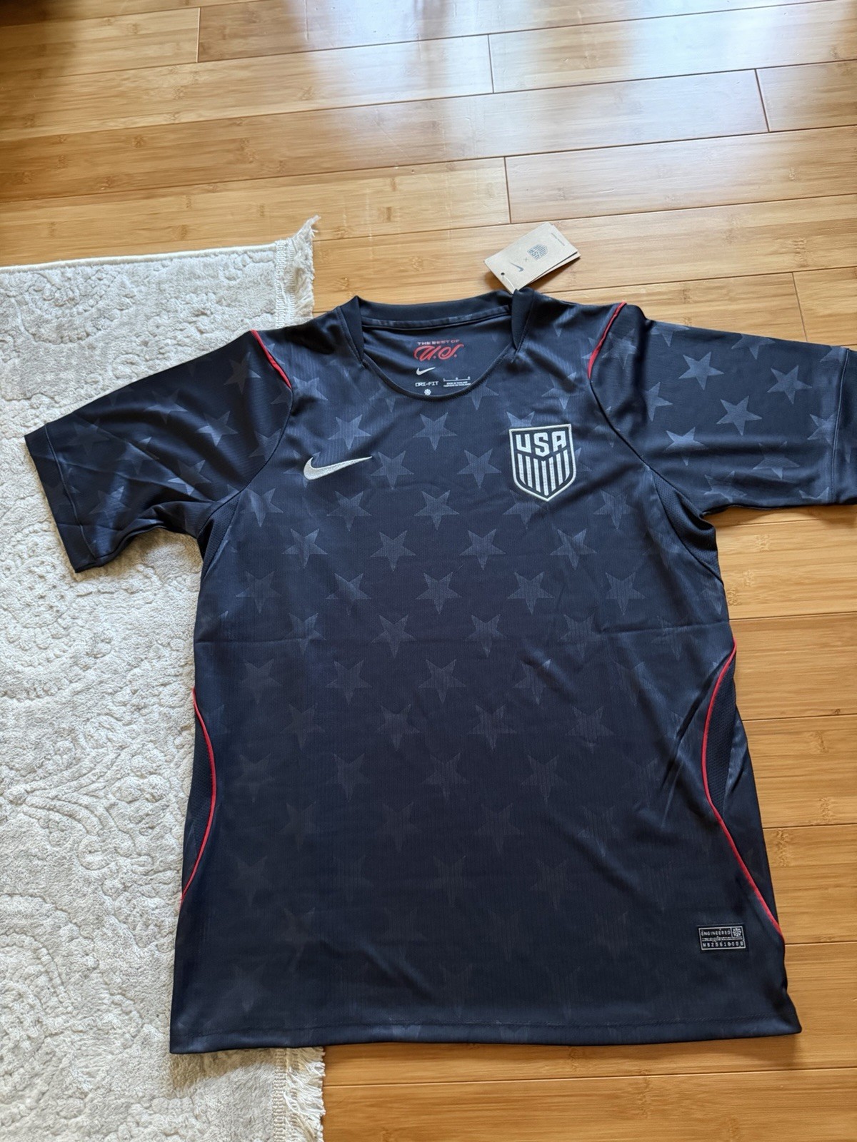 New USMNT Nike 2026 FIFA World Cup Authentic Stadium Away Blue Jersey Men Large