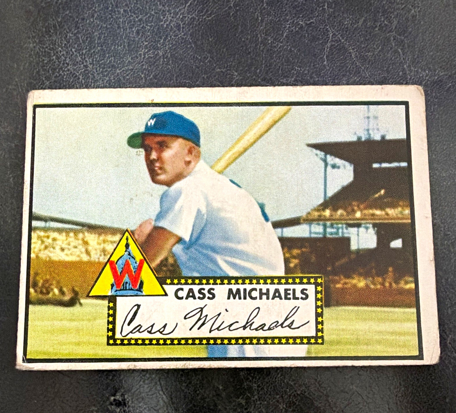1952 Topps Cass Michaels #178 White Back Base Set Washington Senators Card 1952 Topps Cass Michaels #178 White Back Base Set Washington Senators Card