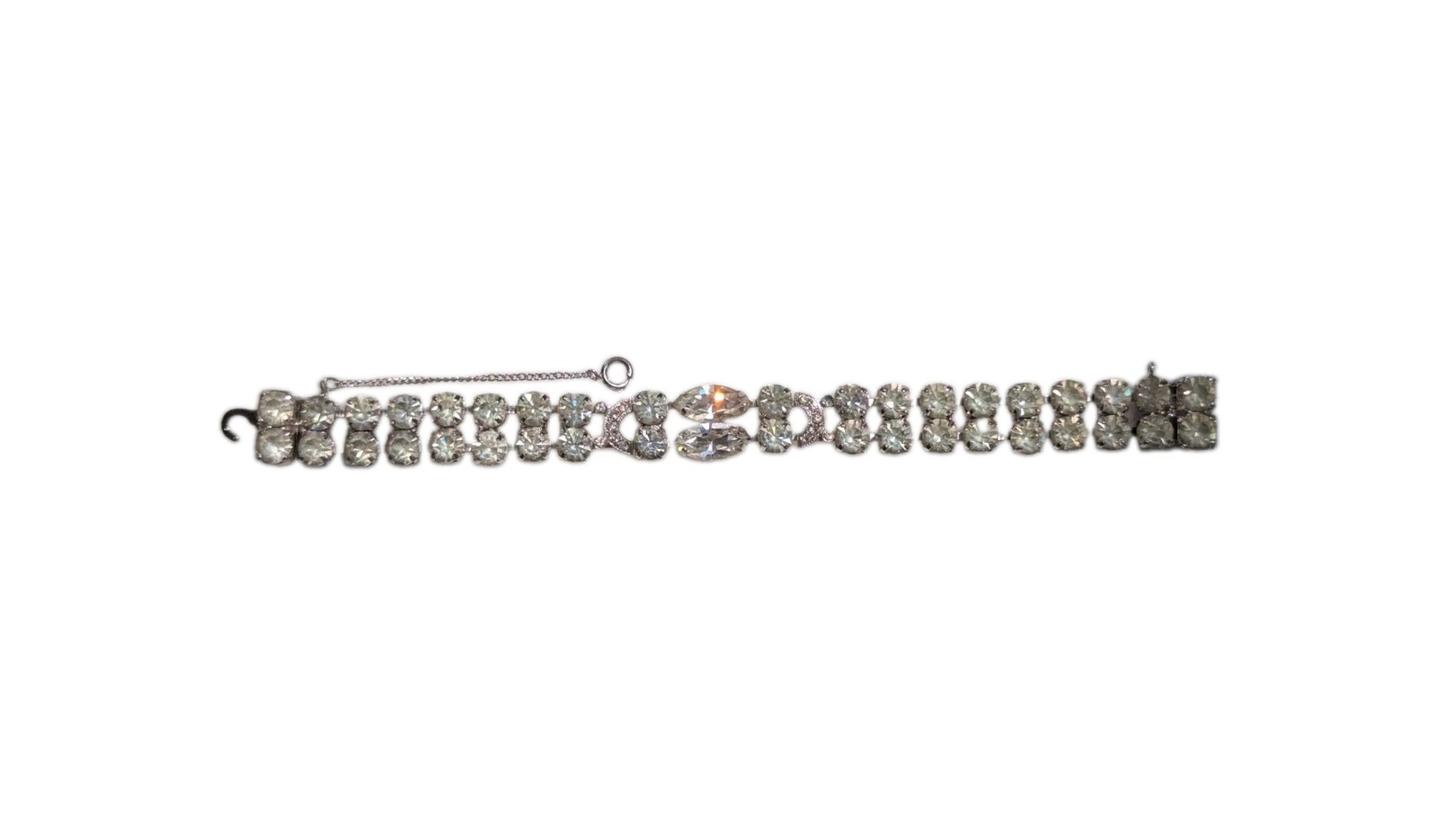 Eisenberg Ice Paste Rhinestone Tennis Bracelet Vintage Art Deco Patented Eisenberg Ice Paste Rhinestone Tennis Bracelet Vintage Art Deco Patented