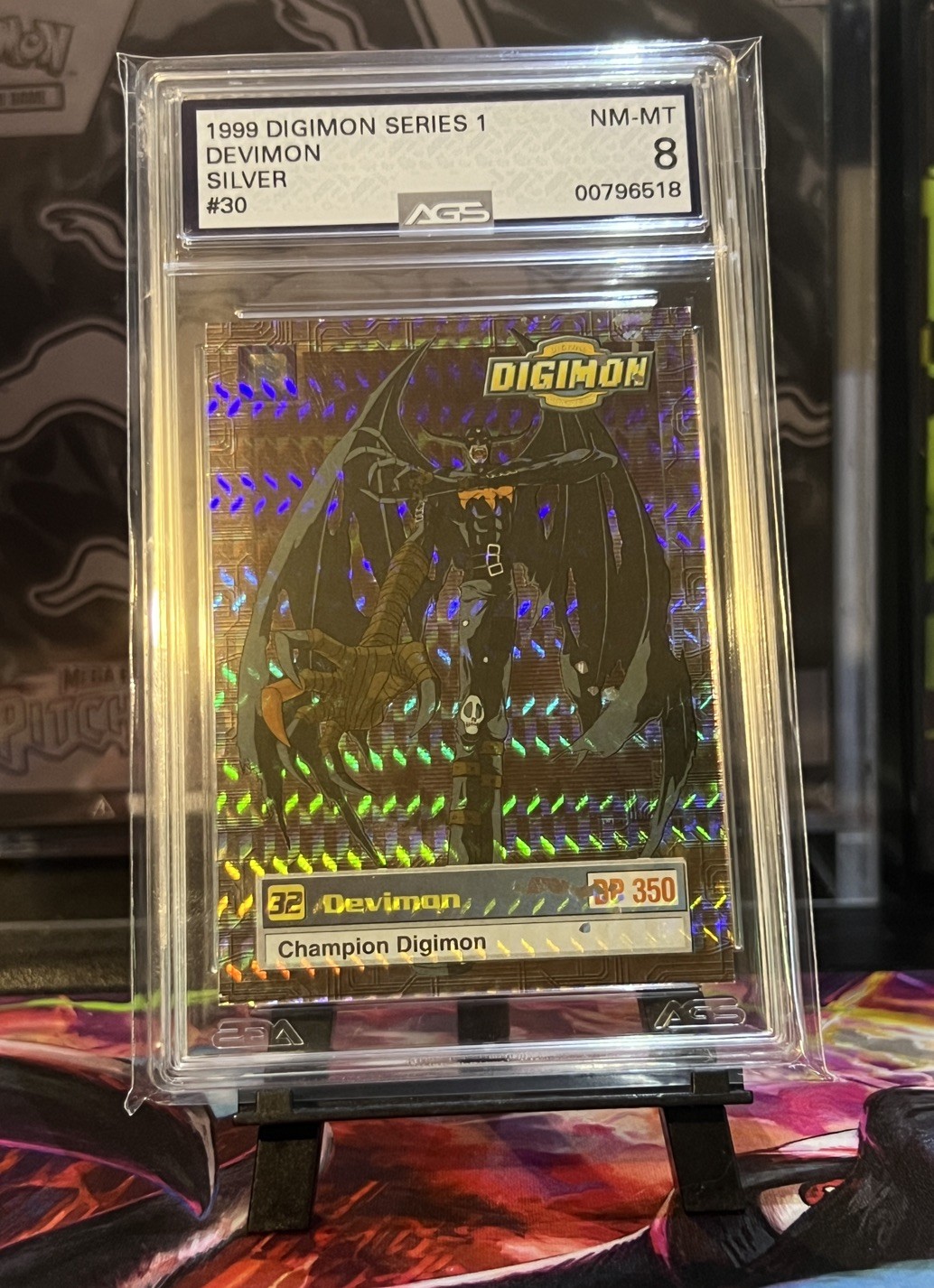 Digimon Animated Series 1999 Trading Card Bandai Holo Prism Devimon 30/34