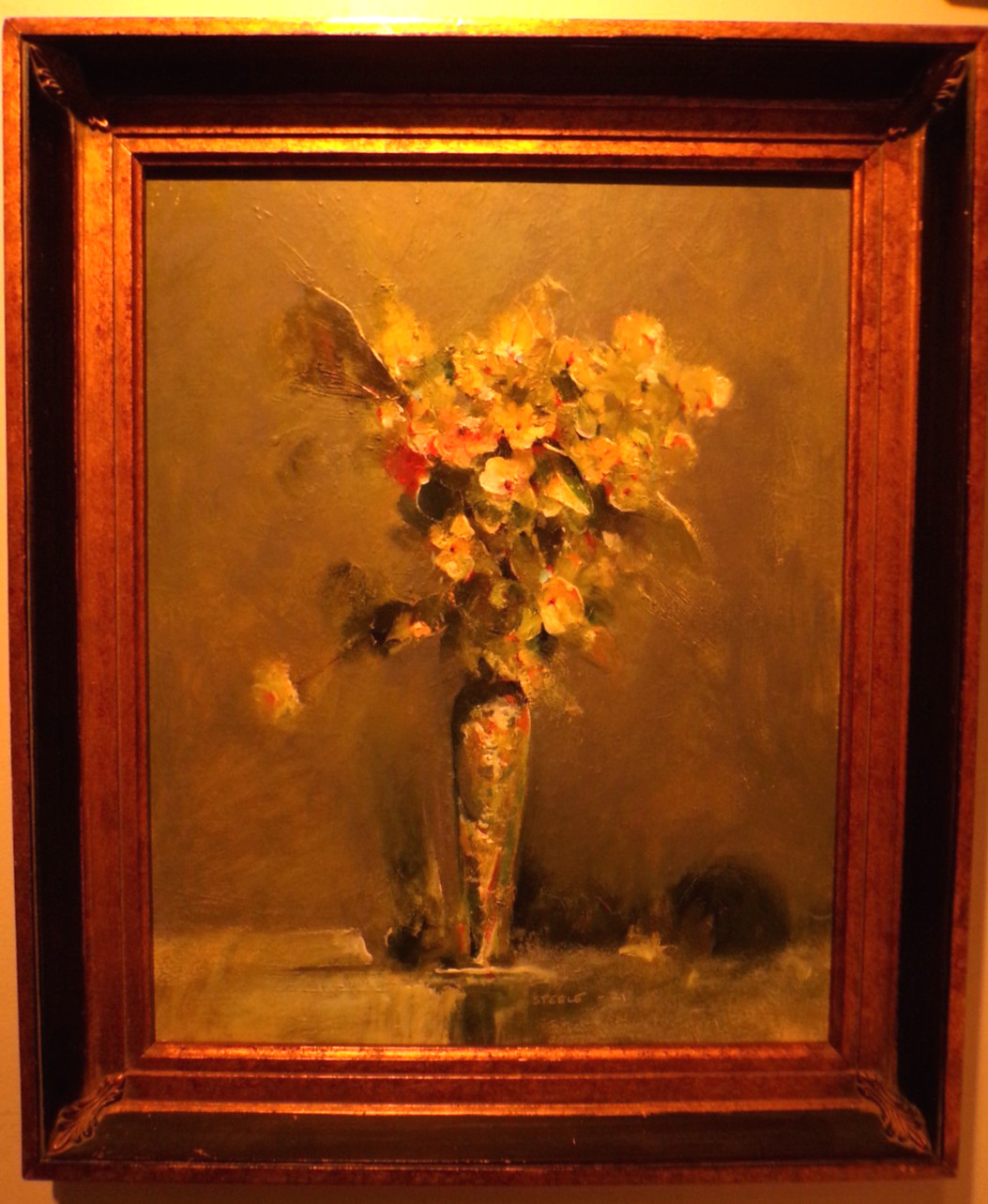 Original Floral Still Life Oil Painting by American Artist Darryl Glenn Steele