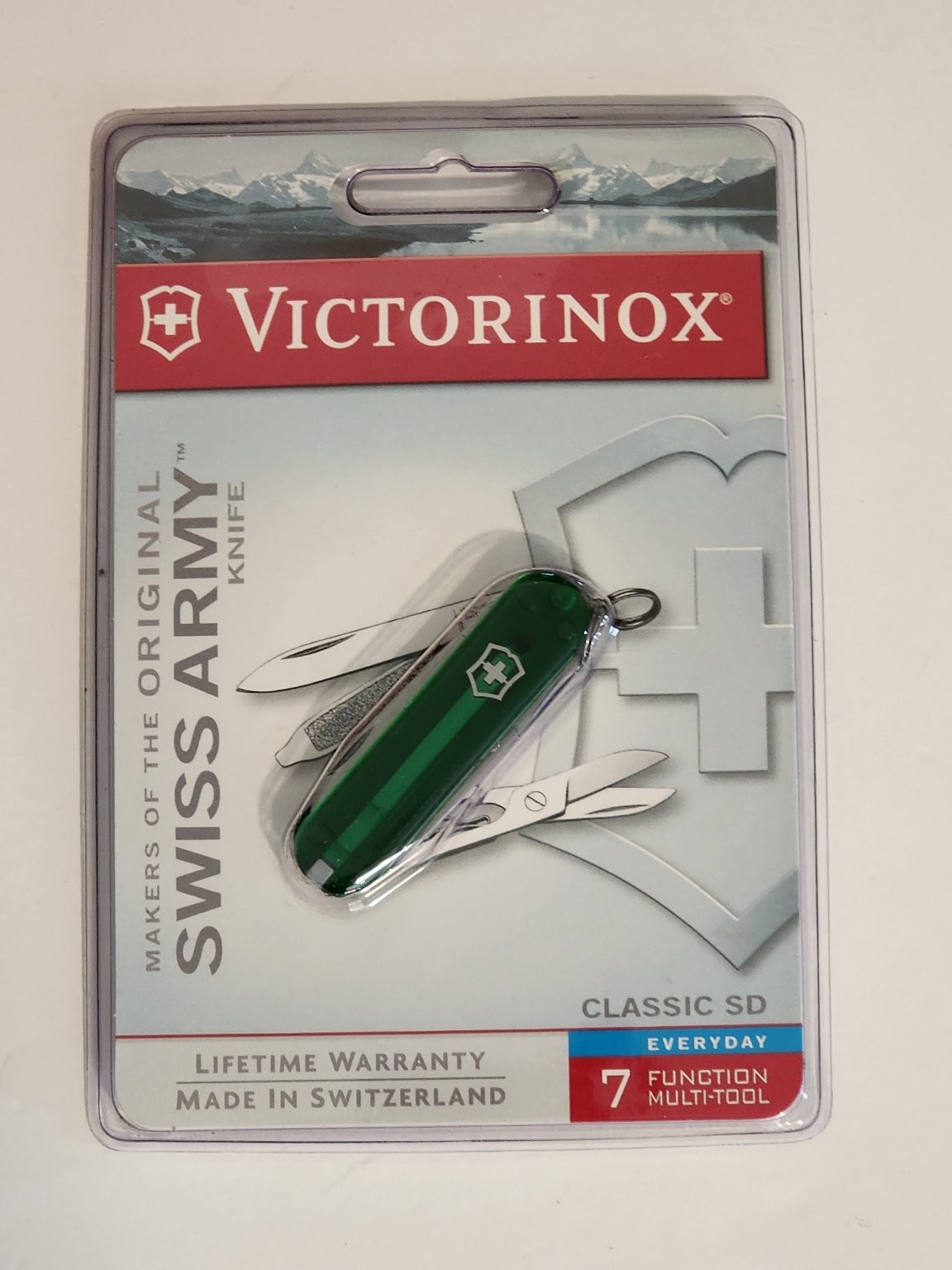 New Victorinox Swiss Army Classic SD Emerald Clear Green Pocket Knife Multi-Tool