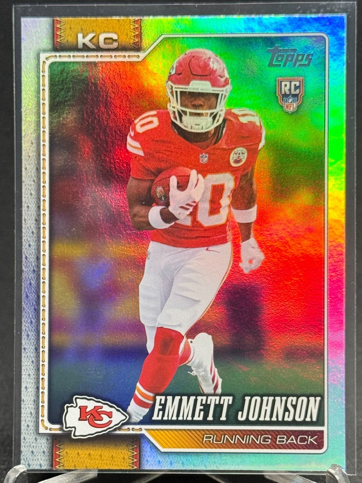 2026 Topps Flagship - Emmett Johnson - Rainbow Foil - Chiefs RC