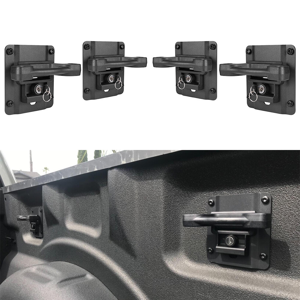 4x Truck Bed Tie Down Anchors Brackets & Box Link Cleats for Ford F150/250/350