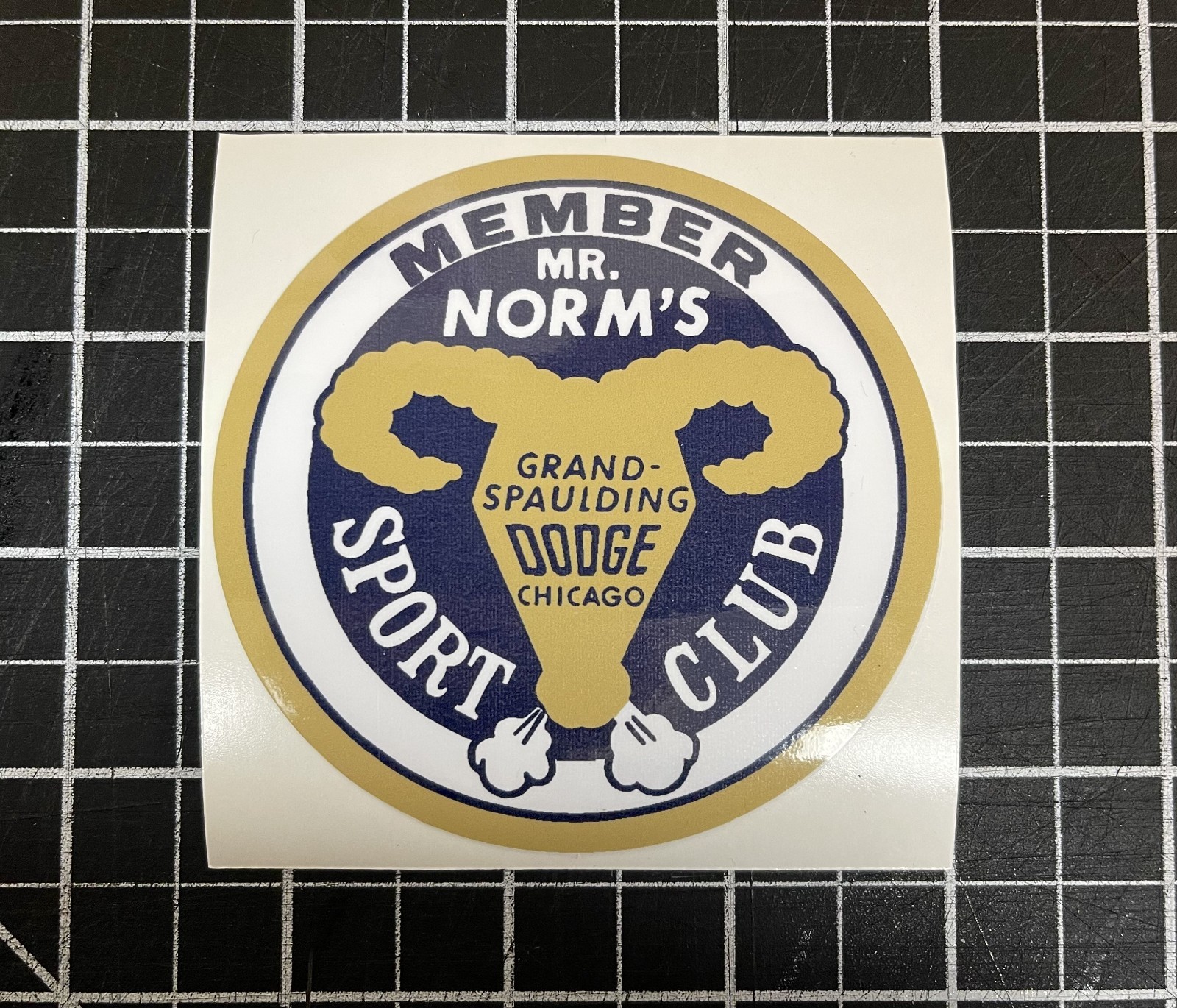 MR. NORM’S Grand Spaulding Sport Club Dodge Chicago New Vintage Decal Sticker MR. NORM’S Grand Spaulding Sport Club Dodge Chicago New Vintage Decal Sticker