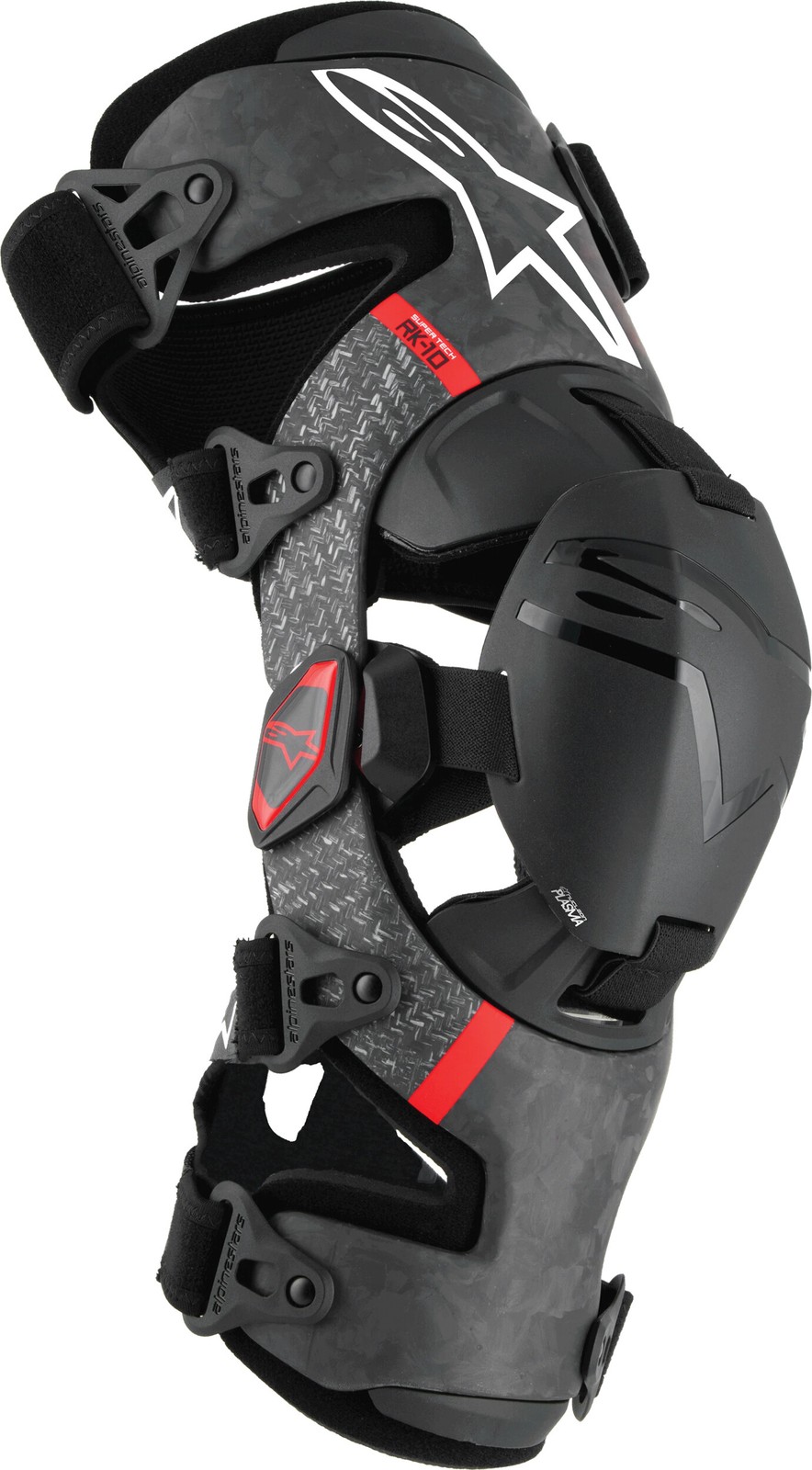 Alpinestars 6501425-13-S Supertech RK-10 Plasma Knee Brace Black/Red Small