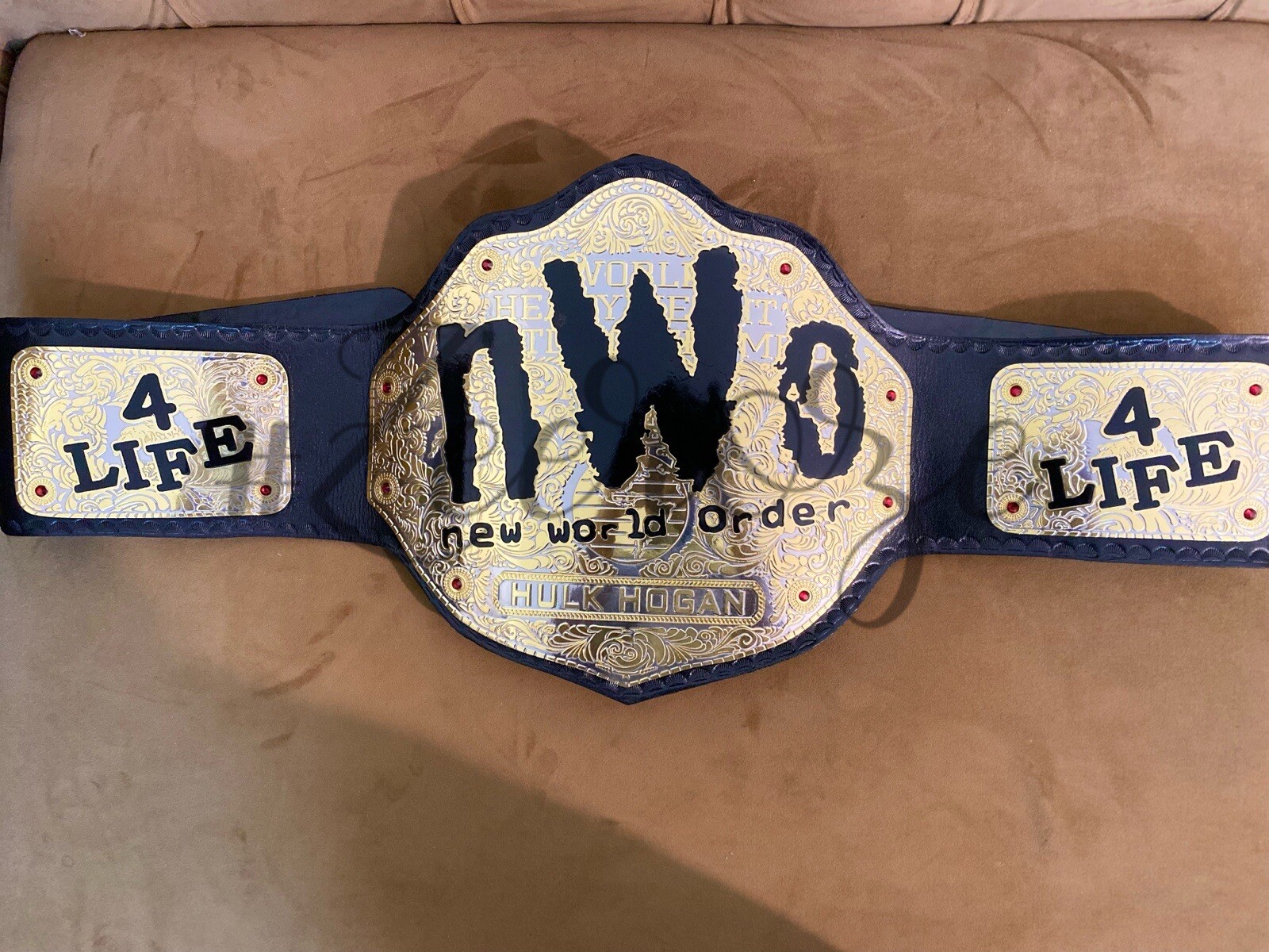 NW Big Gold 4 life Heavyweight Wrestling Championship Belt Replica NW Big Gold 4 life Heavyweight Wrestling Championship Belt Replica