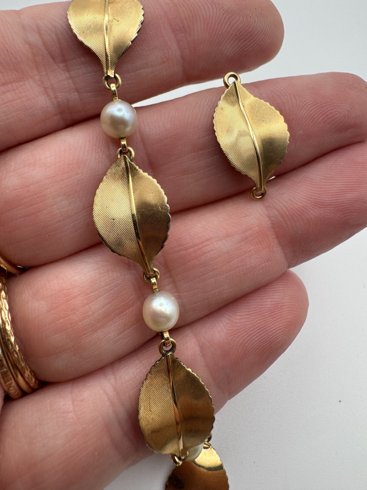 Vintage Krementz Bracelet Leaf 