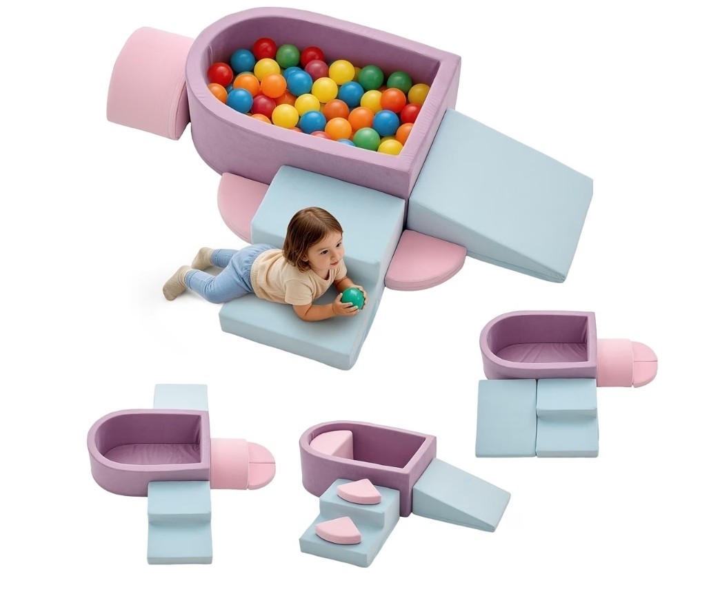 Korser 6Pc Toddler Foam Climbing Blocks With Ball Pit Play Set - New Korser 6Pc Toddler Foam Climbing Blocks With Ball Pit Play Set - New