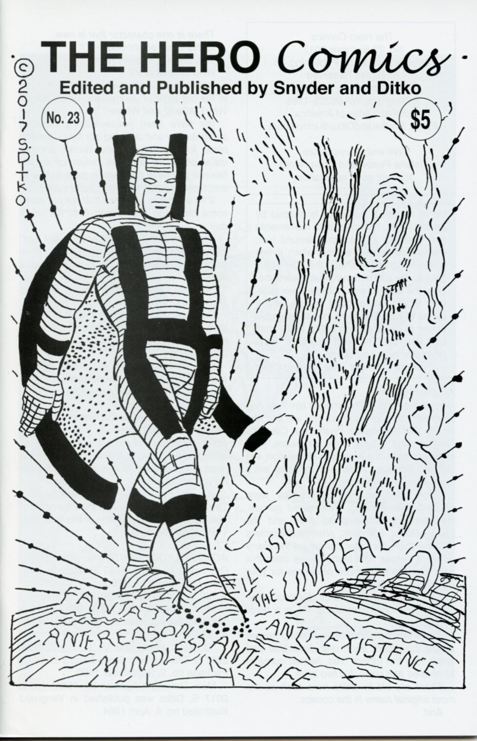 The Hero Comics 23, Steve Ditko, previously unpublished pencils
