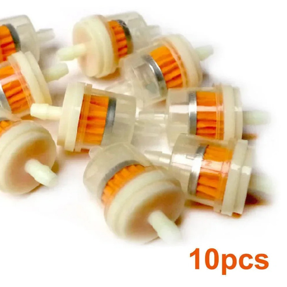 10Pcs Motorcycle Fuel Filter Inline Gas Oil Filter 6-7Mm Hose