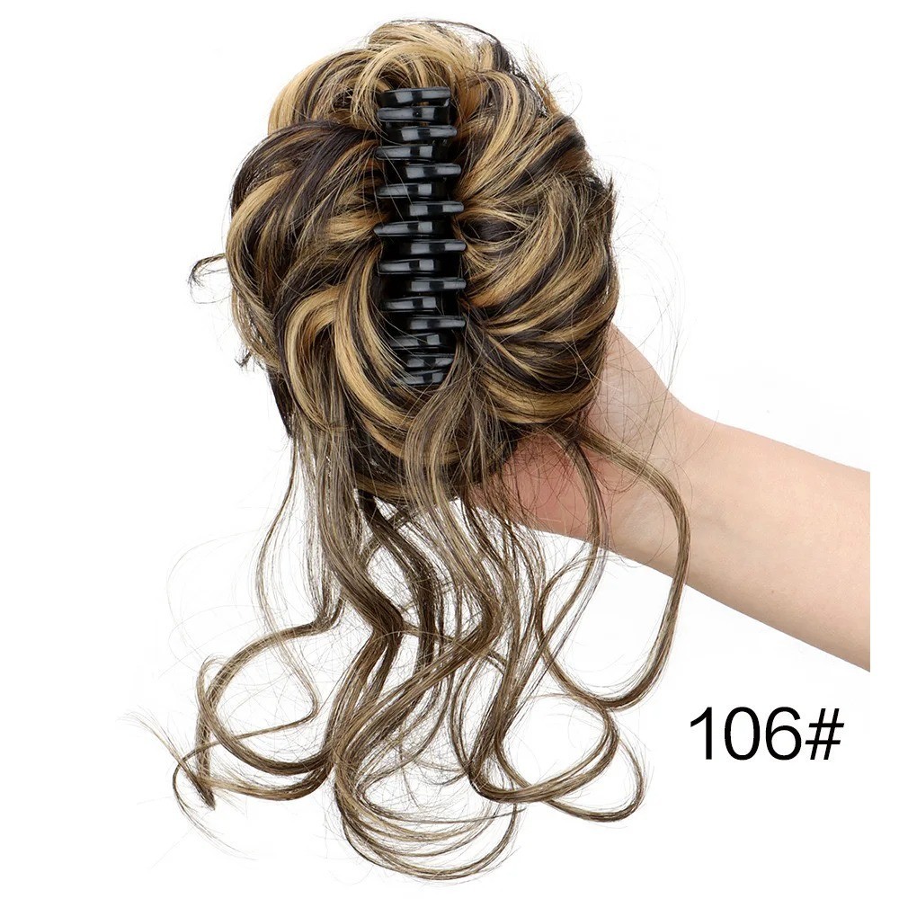 Curly Messy Bun Hair Piece Scrunchie Updo Thick Hair Extensions Real As Human US