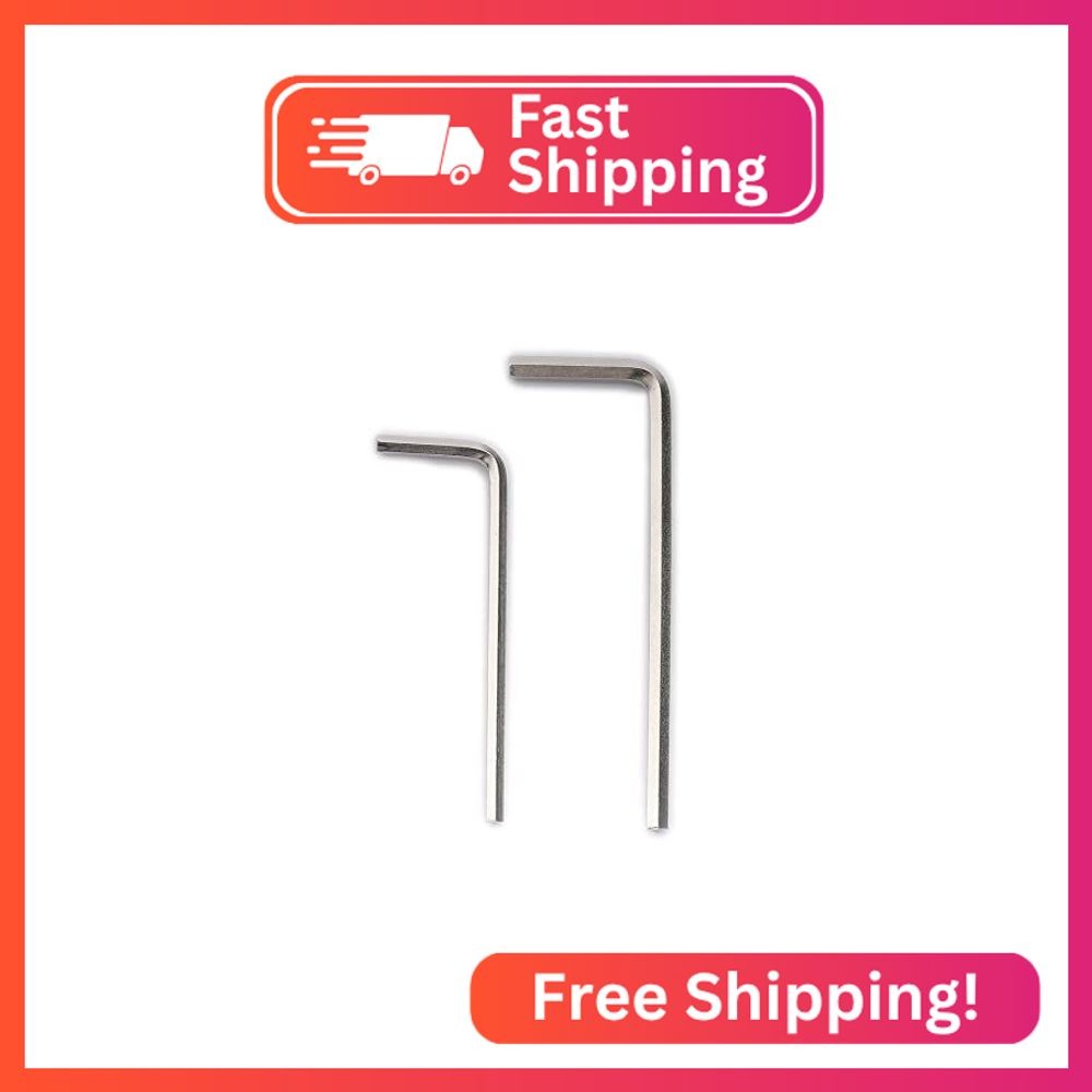 Musiclily Basic Metric 2.5mm 3mm Steel Allen Key Hex Wrenches Nickel 2Pcs