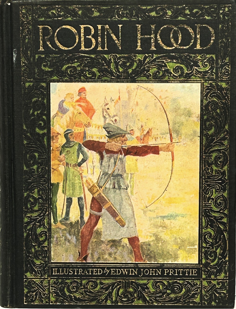 1927 ROBIN HOOD Folklore ELABORATE GIFT BINDING Medieval PRETTY EDITION vtg RARE