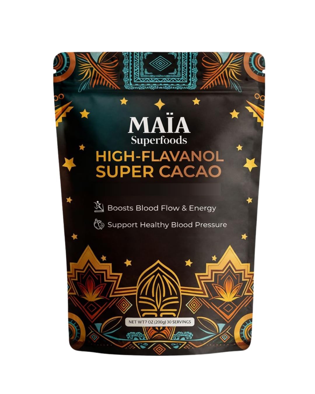 Maia Ceremonial Cacao | Super | High Flavanols 30 Servings (Pack of 1) Maia Ceremonial Cacao | Super | High Flavanols 30 Servings (Pack of 1)