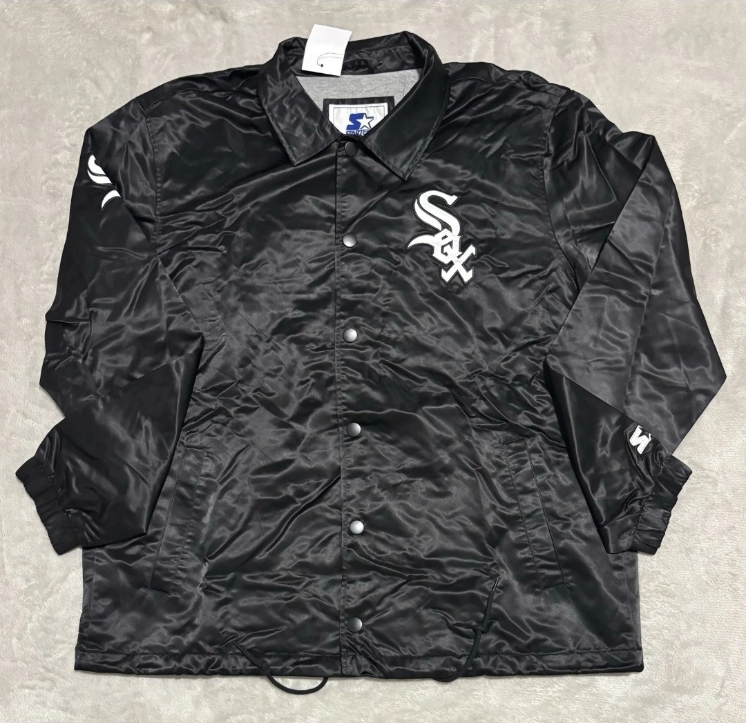 Chicago White Sox Satin Starter Coaches Jacket NWT Men\'s XL MLB Authentic