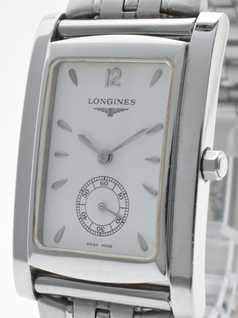 [Exc+5] Longines DolceVita L5.655.4 White Dial Small Second Quartz Mens Watch